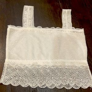 Sexy and Delicate se thru in one side lace bralette.